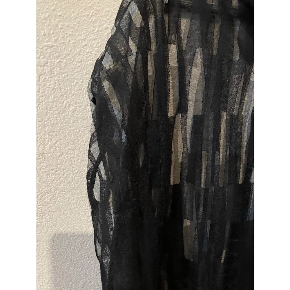 Oska black sheer button up top - Picture 5 of 6